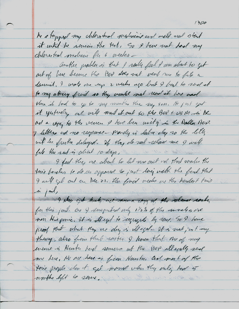 Dr John WorldPeace 2008 Prison Journal